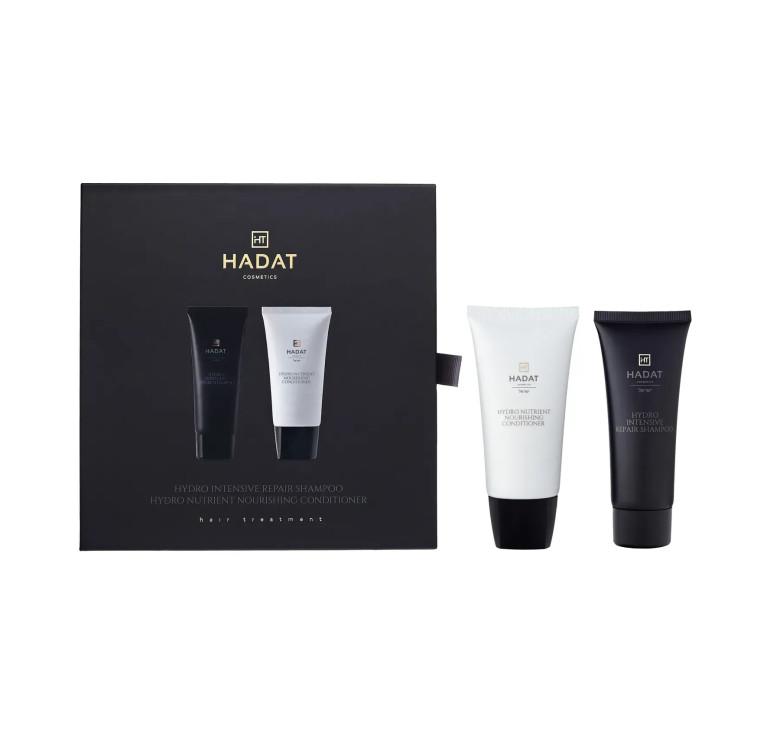 Набор для интенсивного восстановления волос Hadat Hydro Intensive Repair Shampoo + Hadat Hydro Nutrient Nourishing Conditioner (70 мл)