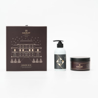 Набор для волос Hadat Inner Silk шампунь для роста 250мл + маска-шелк 250мл