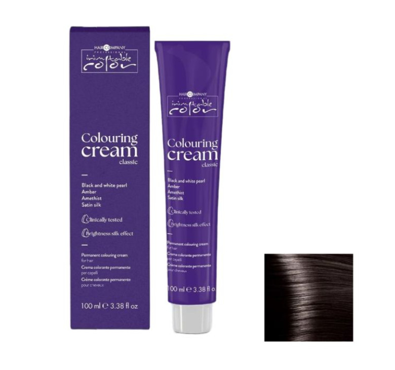 Стійка фарба для волосся Hair Company Inimitable Color 3 темно каштановий 100мл