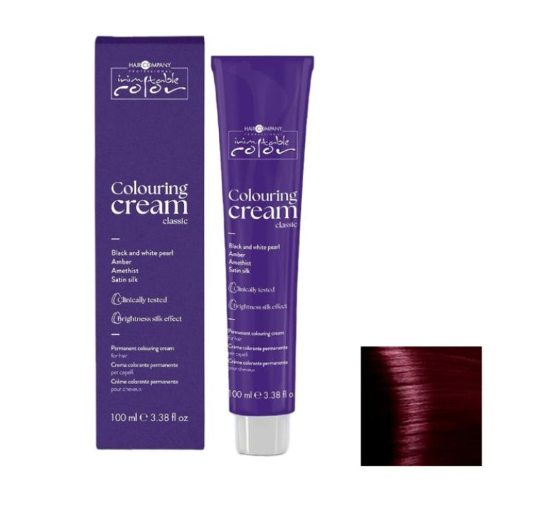 Стійка перманентна крем-фарба Hair Company Inimitable Color 5.66 світло-каштановий інтенсивний червоний 100мл