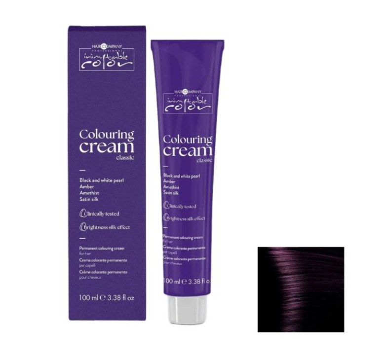 Стійка перманентна крем-фарба Hair Company Inimitable Color 4.62 червоний каштан пурпурний 100мл
