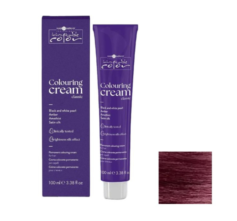 Стійка перманентна крем-фарба Hair Company Inimitable Color 5.666 чорна вишня 100мл