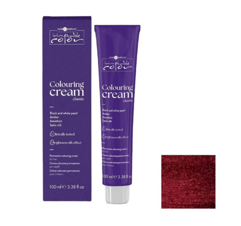 Стійка перманентна крем-фарба Hair Company Inimitable Color 8.666 гранатовий 100мл