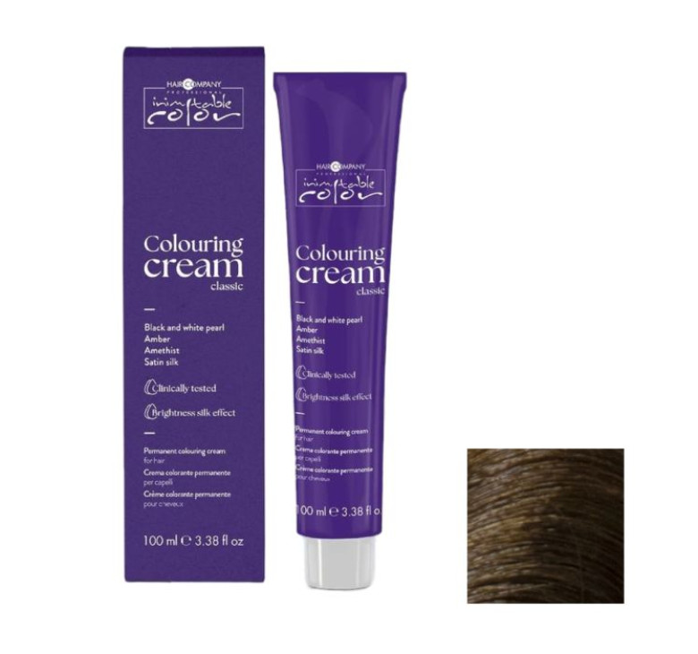 Стійка перманентна крем-фарба Hair Company Inimitable Color 7.12 інтенсивний попелястий блонд 100мл