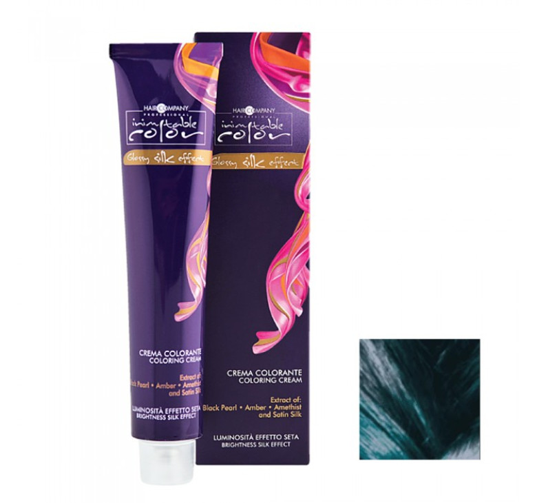 Стойкая перманентная крем-краска Hair Company Inimitable Color PASTEL Зеленый океанический 100мл