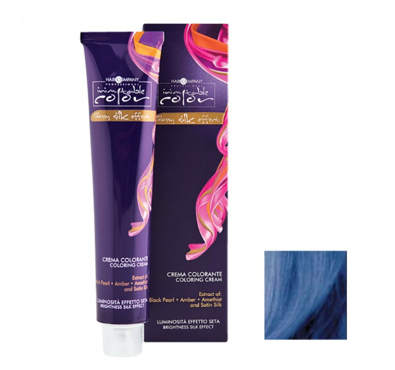 Стійка перманентна крем-фарба Hair Company Inimitable Color PASTEL Синій денім 100мл