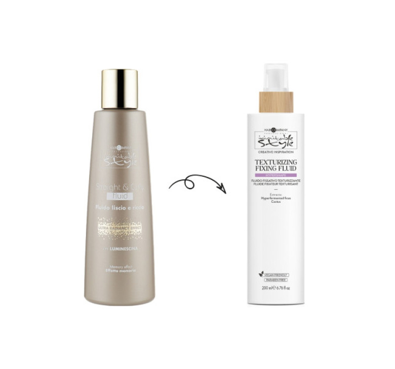 Флюїд для укладання прямого і кучерявого волосся Hair Company Inimitable Style Creative Inspiration Hypershape Texturizing Fixing Fluid 100мл