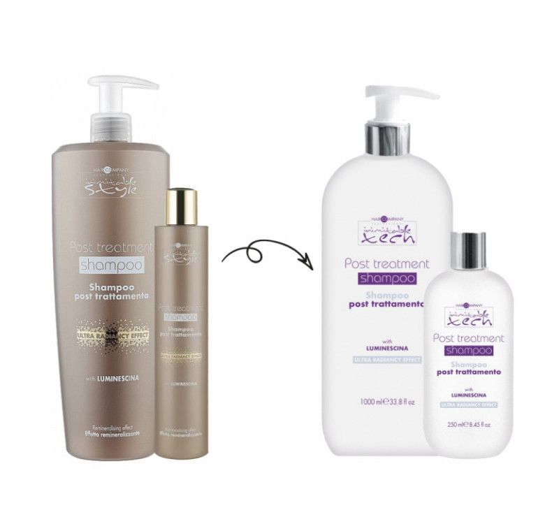 Шампунь стабилизирующий с экстрактом шелка и алоэ вера Hair Company Inimitable Style Post Treatment Shampoo 250мл