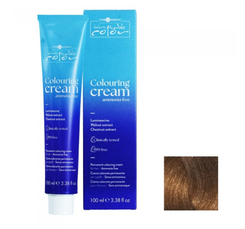 Мягкая перманентная крем-краска без аммиака Hair Company Inimitable Color Coloring Cream Ammonia Free 8 светло-русый 100мл