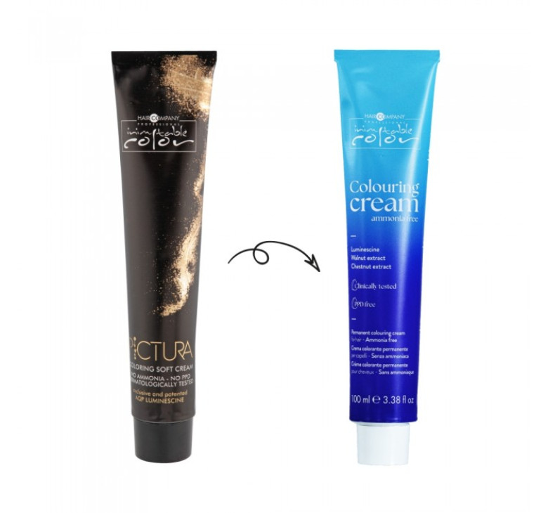 М'яка перманентна крем-фарба без аміаку Hair Company Inimitable Color Coloring Cream Ammonia Free 5.00 світло-каштановий насичений 100мл