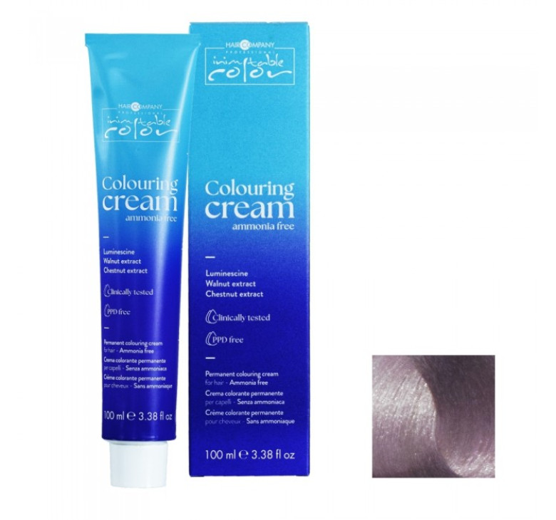 Мягкая перманентная крем-краска без аммиака Hair Company Inimitable Color Coloring Cream Ammonia Free 10.22 интенсивная жемчужная платина 100мл