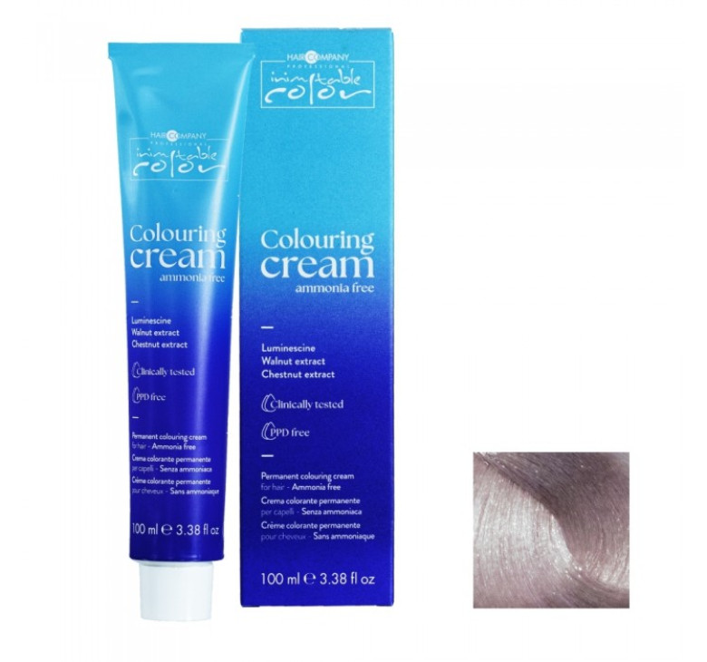 Мягкая перманентная крем-краска без аммиака Hair Company Inimitable Color Coloring Cream Ammonia Free 11.21 суперблонд жемчужный 100мл