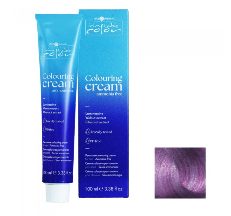 М'яка перманентна крем-фарба без аміаку Hair Company Inimitable Color Coloring Cream Ammonia Free 11.22 суперблонд перлинний насичений 100мл