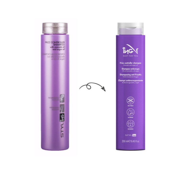 Шампунь для неслухняного волосся ING Styling Frizz Controller Shampoo 250мл