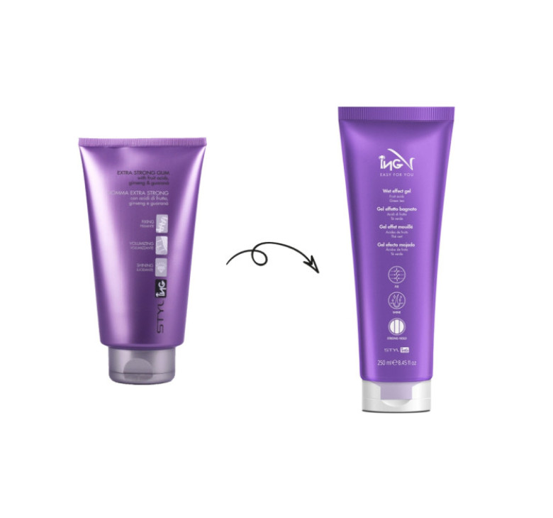 Гель с эффектом мокрых волос ING Styling Wet Effect Gel 250мл