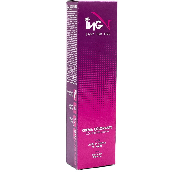 Каштановая краска для волос ING Coloring Cream With Fruit Acids 4 100мл