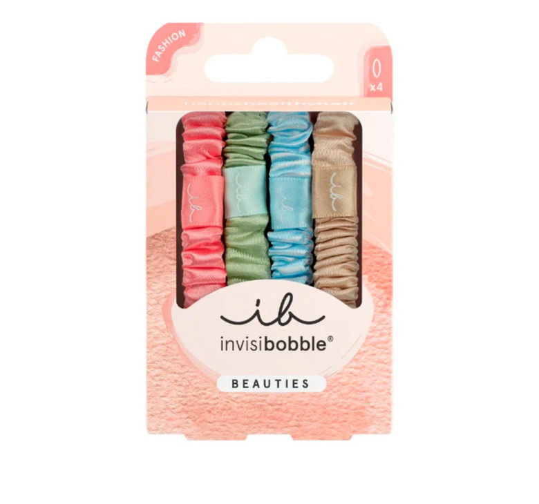 Резинка-браслет для волос Invisibobble BEAUTIES Satin Sorbet розовый/зеленый/голубой/бежевый 1 шт