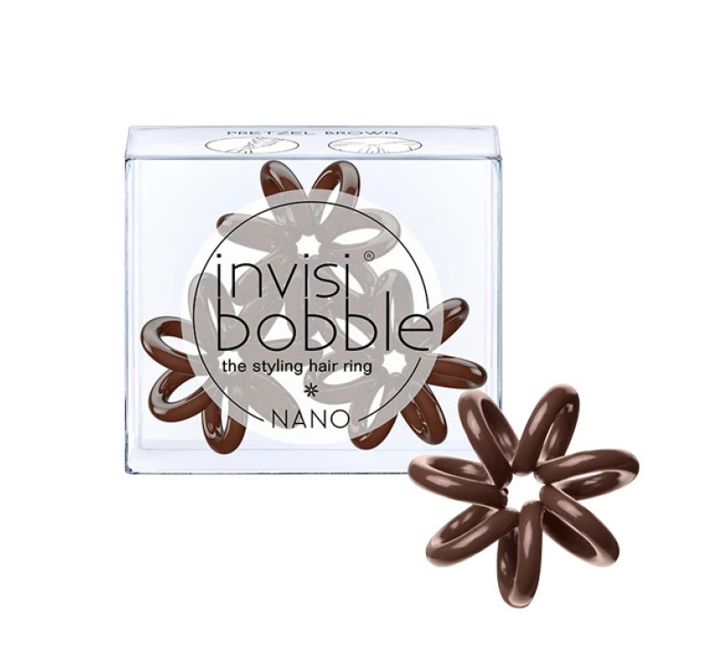 Резинка-браслет для волос Invisibobble Nano Pretzel Brown коричневый 1шт