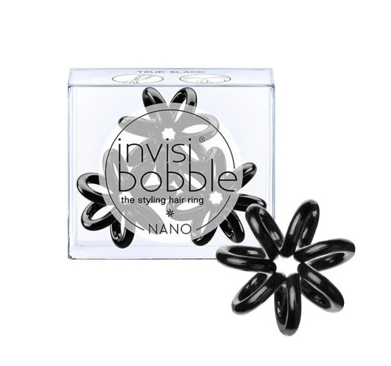 Резинка-браслет для волосся Invisibobble Nano True Black чорний 1шт