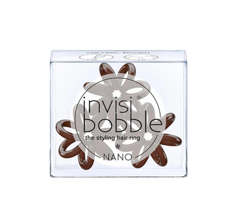 Резинка-браслет для волосся Invisibobble Nano Pretzel Brown коричневий 1шт