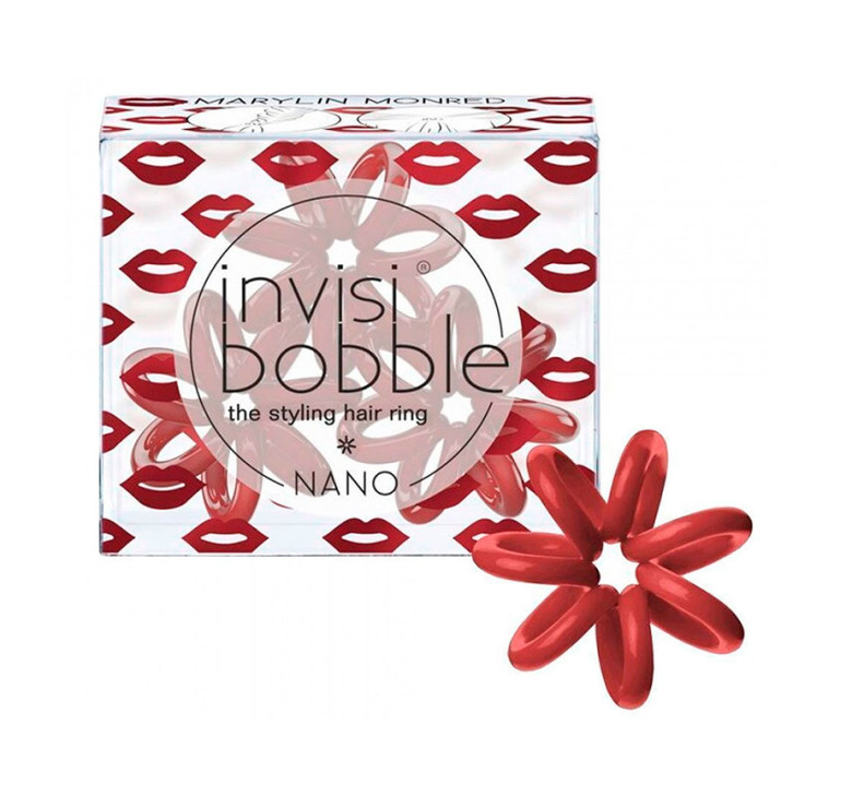 Резинка-браслет для волосся Invisibobble Nano Marilyn Monred витончений червоний 1шт