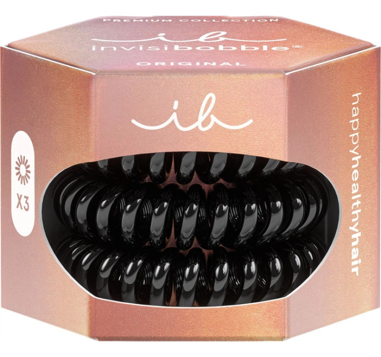 Резинка-браслет для волос Invisibobble Original PREMIUM True Black черный 1шт