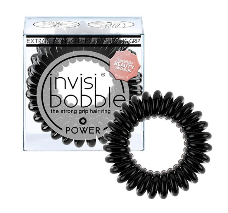 Резинка-браслет для волос Invisibobble Power True Black экстра-сильной фиксации черный 1шт