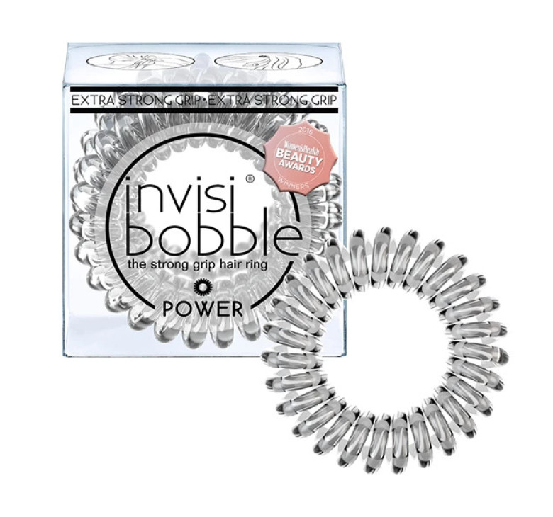 Резинка-браслет для волос Invisibobble Power Crystal Clear экстра-сильной фиксации прозрачный 1шт