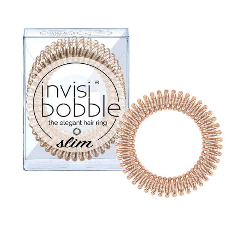 Резинка-браслет для волос Invisibobble Slim Bronze Me Pretty мерцающий бронзовый 1шт