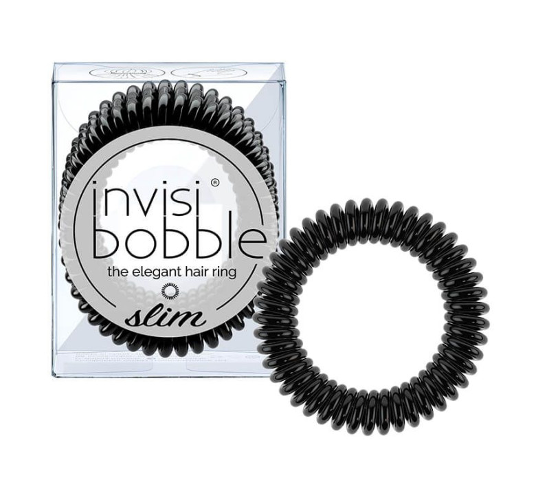 Резинка-браслет для волосся Invisibobble Slim True Black чорний 1шт