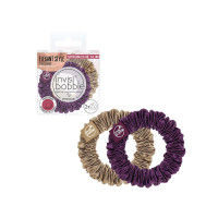 Резинка-браслет для волосся Invisibobble Sprunchie Slim The Snuggle is Real золотий/фіолетовий набір 2шт