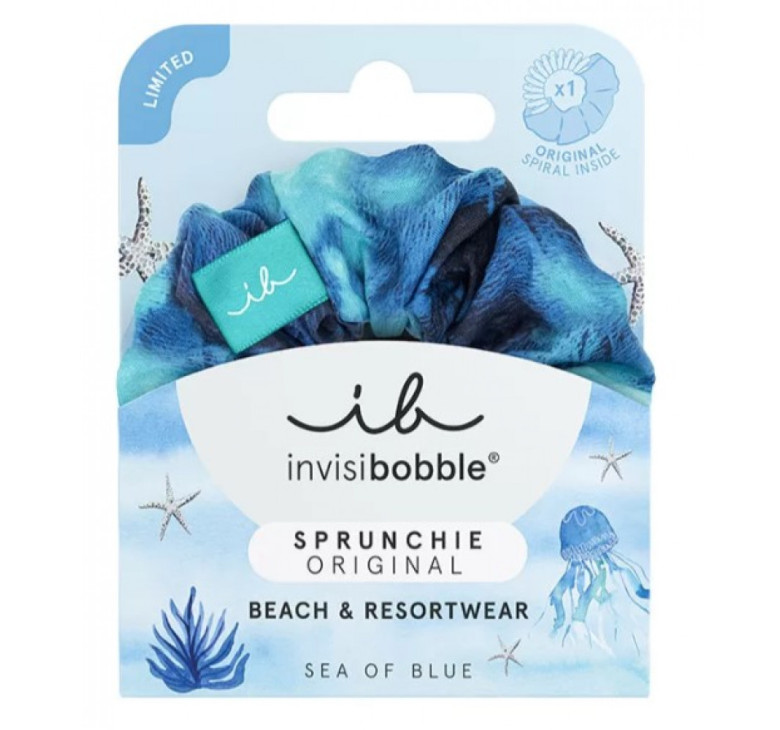 Резинка-браслет для волос Invisibobble Sprunchie Bikini Sea of Blues синий 1шт