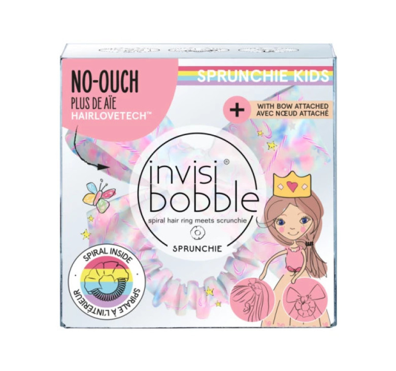 Резинка-браслет для волос Invisibobble Sprunchie Kids Sweets For My Sweet розовая с бантиком 1шт