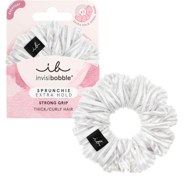 Резинка-браслет для волосся Invisibobble Sprunchie EXTRA HOLD Pure White білий 1шт