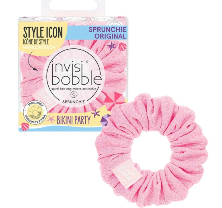 Резинка-браслет для волосся Invisibobble Sprunchie Bikini Party Sun's Out, Bums Out рожевий 1шт