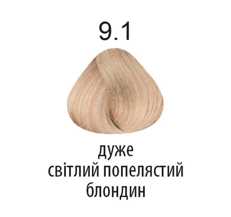 Фарба для волосся Kaaral 360 9.1 дуже світлий попелястий блондин 100мл