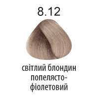 Фарба для волосся 360 8.12 світлий блондин попелясто-фіолетовий 100мл