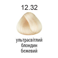 Фарба для волосся 360 12.32 ультра світлий блондин бежевий 100мл