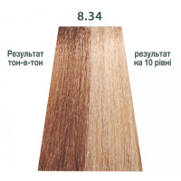 Напівперманентна система фарбування у вигляді гелю Kaaral Baco Color Glaze 8.34 світлий блондин золотисто-мідний 60мл