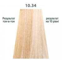 Напівперманентна система фарбування у вигляді гелю Kaaral Baco Color Glaze 10.34 платиновий блондин золотисто-мідний 60мл