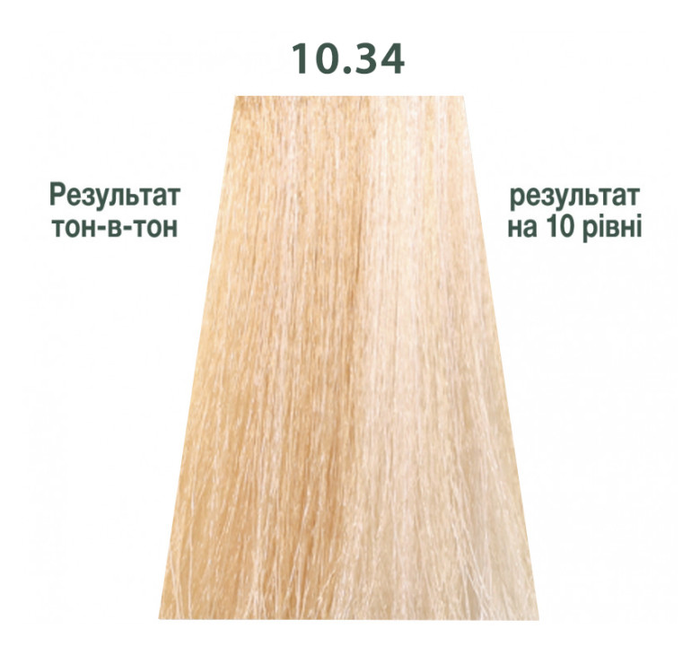 Напівперманентна система фарбування у вигляді гелю Kaaral Baco Color Glaze 10.34 платиновий блондин золотисто-мідний 60мл