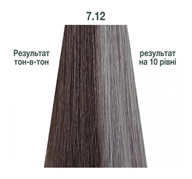 Напівперманентна система фарбування у вигляді гелю Kaaral Baco Color Glaze 7.12 блондин попелястий фіолетовий 60мл
