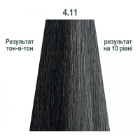 Напівперманентна система фарбування у вигляді гелю Kaaral Baco Color Glaze 4.11 шатен інтенсивний попелястий 60мл