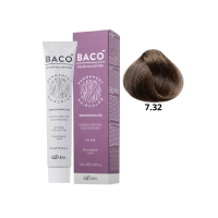 Стойкая крем-краска для волос Kaaral Baco Permanent Hair Color 7.32 золотисто-фиолетовый блондин 100мл