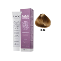 Стойкая крем-краска для волос Kaaral Baco Permanent Hair Color 8.32 светлый золотисто-фиолетовый блондин 100мл