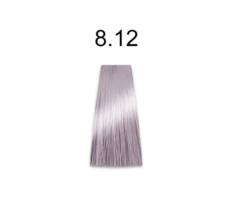 Стойкая крем-краска для волос Kaaral Baco Permanent Hair Color 8.12 светлый блондин пепельно фиолетовый 100мл