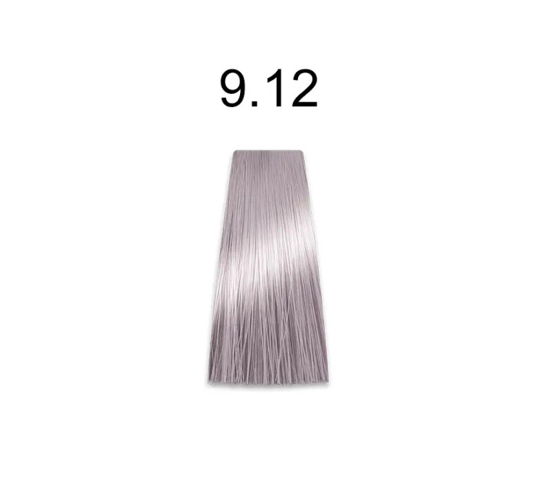 Стійка крем-фарба для волосся Kaaral Baco Permanent Hair Color 9.12 дуже світлий блондин попелясто фіолетовий 100мл