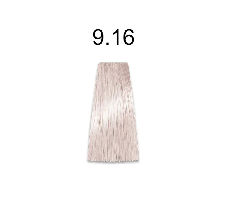 Стійка крем-фарба для волосся Kaaral Baco Permanent Hair Color 9.16 дуже світлий блондин попелясто червоний 100мл