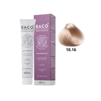 Стойкая крем-краска для волос Kaaral Baco Permanent Hair Color 10.16 платиновый блондин пепельно красный 100мл