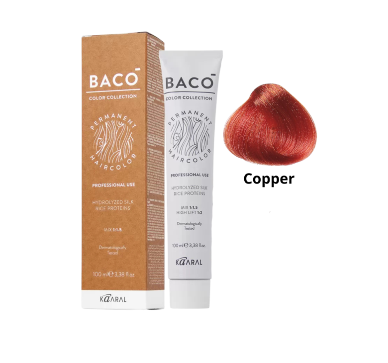 Стойкая крем-краска для волос Kaaral Baco Permanent Hair Color Contract Cooper 100мл